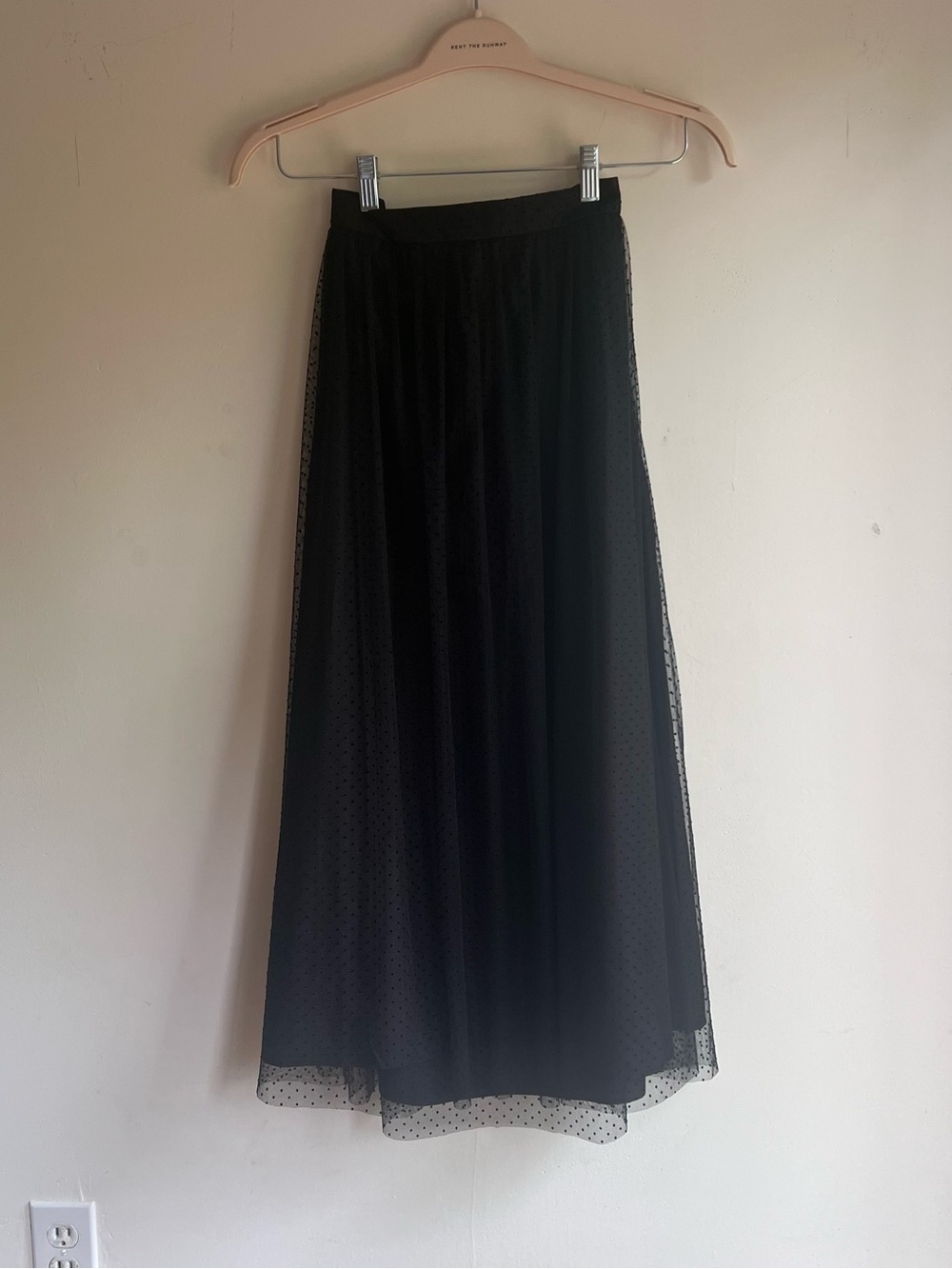 J. Crew Black Maxi Tulle Skirt